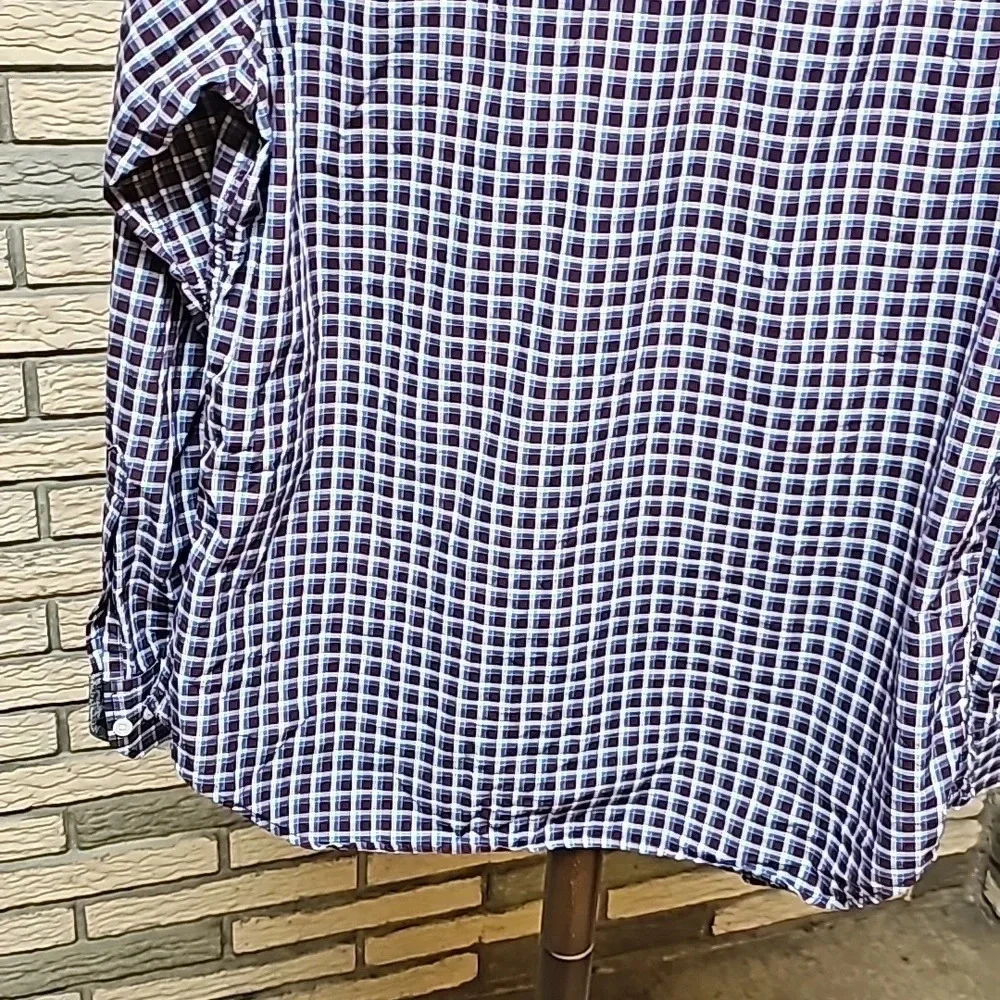 Banana Republic Mens Long Sleeve Shirt Sz L Soft Wash Slim Fit